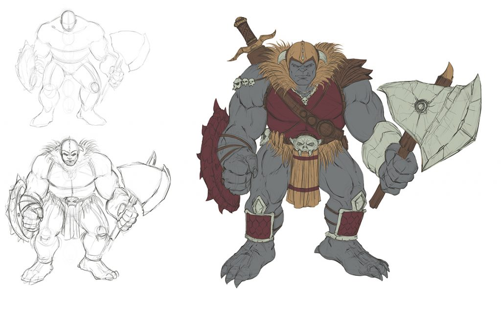 Ogre Concept Art Flats by RAM