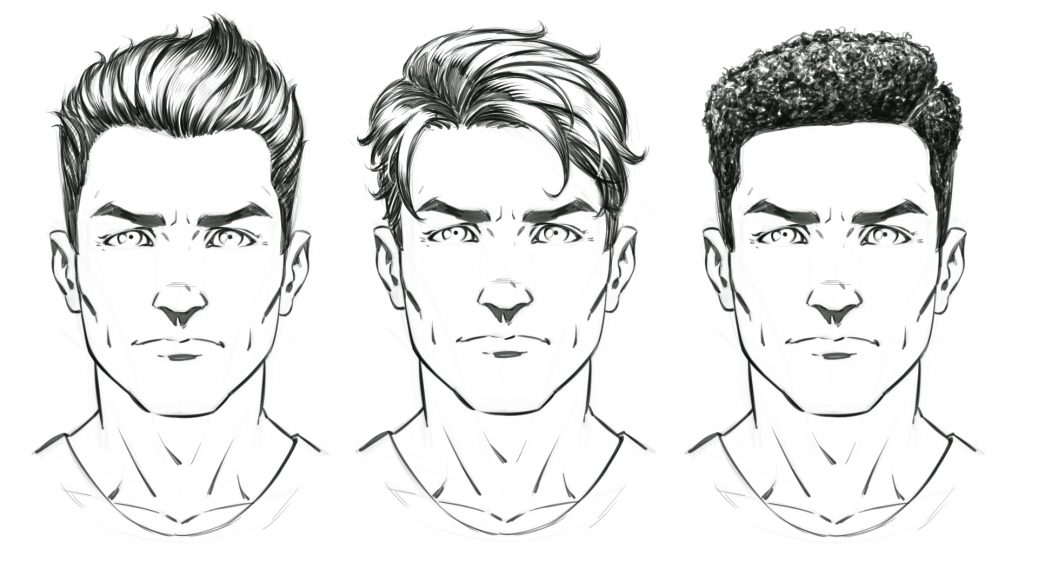 How to Draw Comic Style Hair Male
