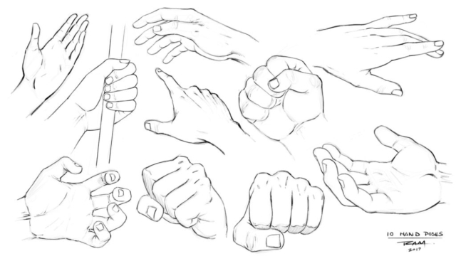 hand_sketches___10_different_poses_by_robertmarzullo-dbalmql