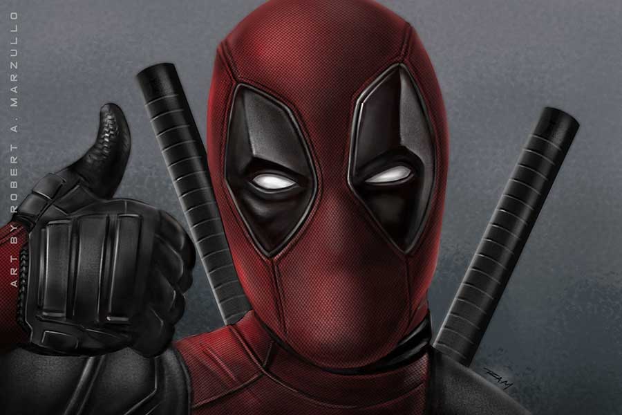 Deadpool Fan Art - Digital Painting by Robert A. Marzullo