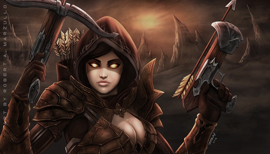 Diablo 3 Fan Art - Digital Painting by Robert A. Marzullo