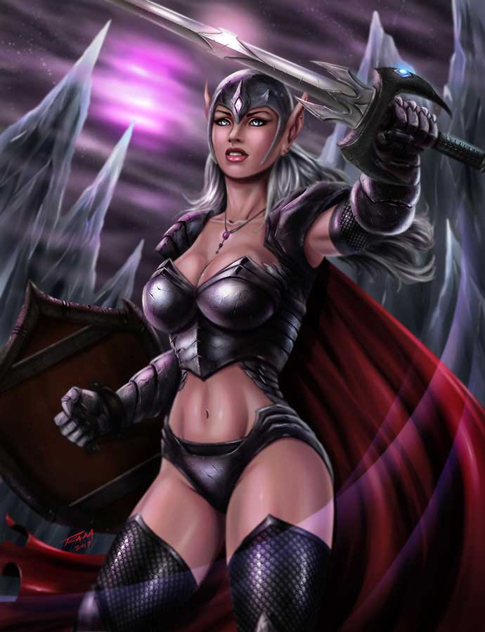 Elven Warrior Princess - Character Design by Robert A. Marzullo