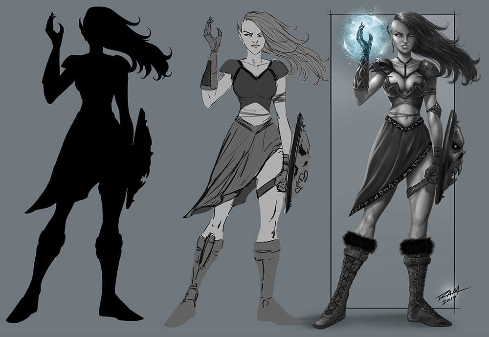 Elven Witch - Character Design - by Robert A. Marzullo