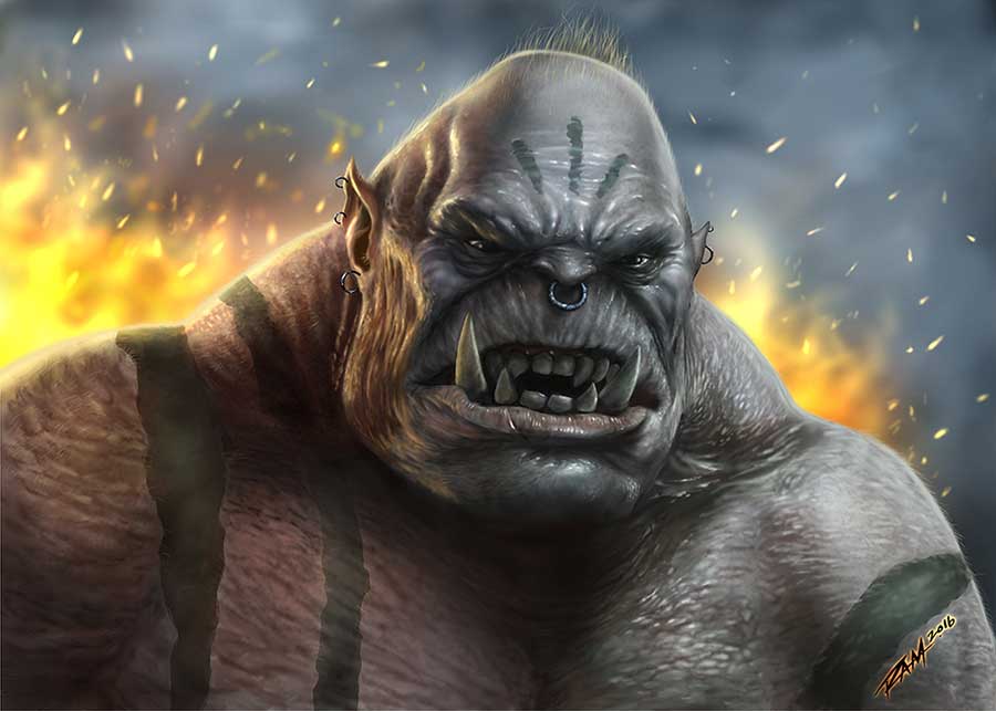 Ogre Digital Painting by Robert A. Marzullo