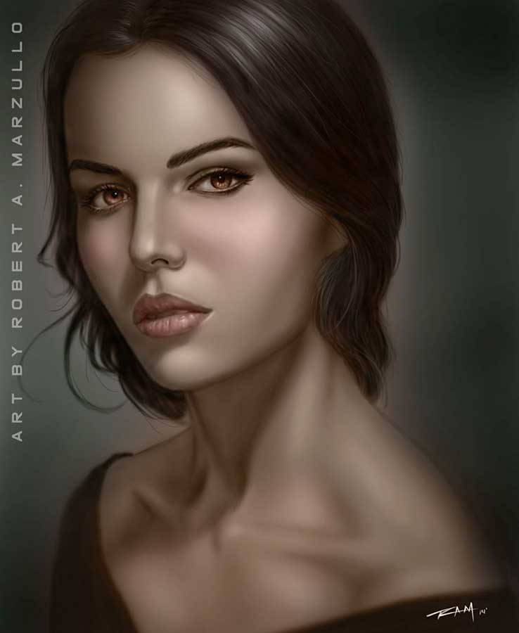 Pretty Woman Portrait - Digital Painting by Robert A. MarzulloPretty Woman Portrait - Digital Painting by Robert A. Marzullo