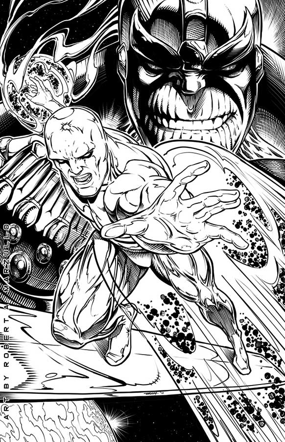 Silver Surfer Fan Art Illustrated by Robert A. Marzullo