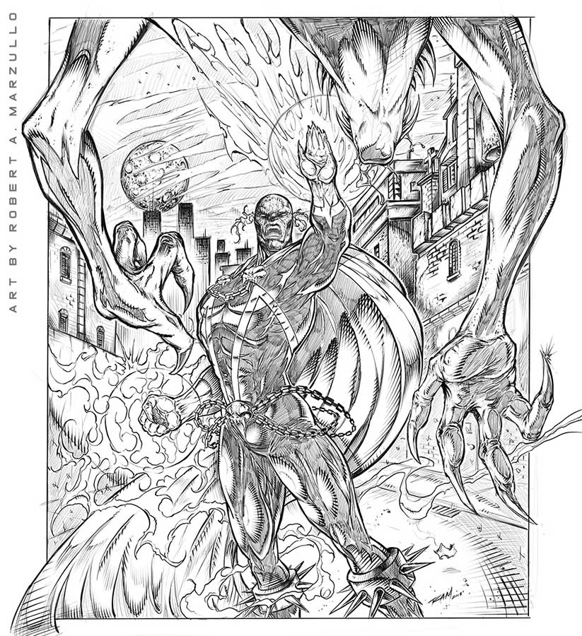 Spawn Versus The Violator - Comic Fan Art by Robert A. Marzullo