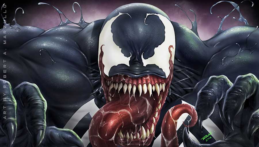 Venom - Marvel Comics Fan Art - Digital Painting by Robert A. Marzullo