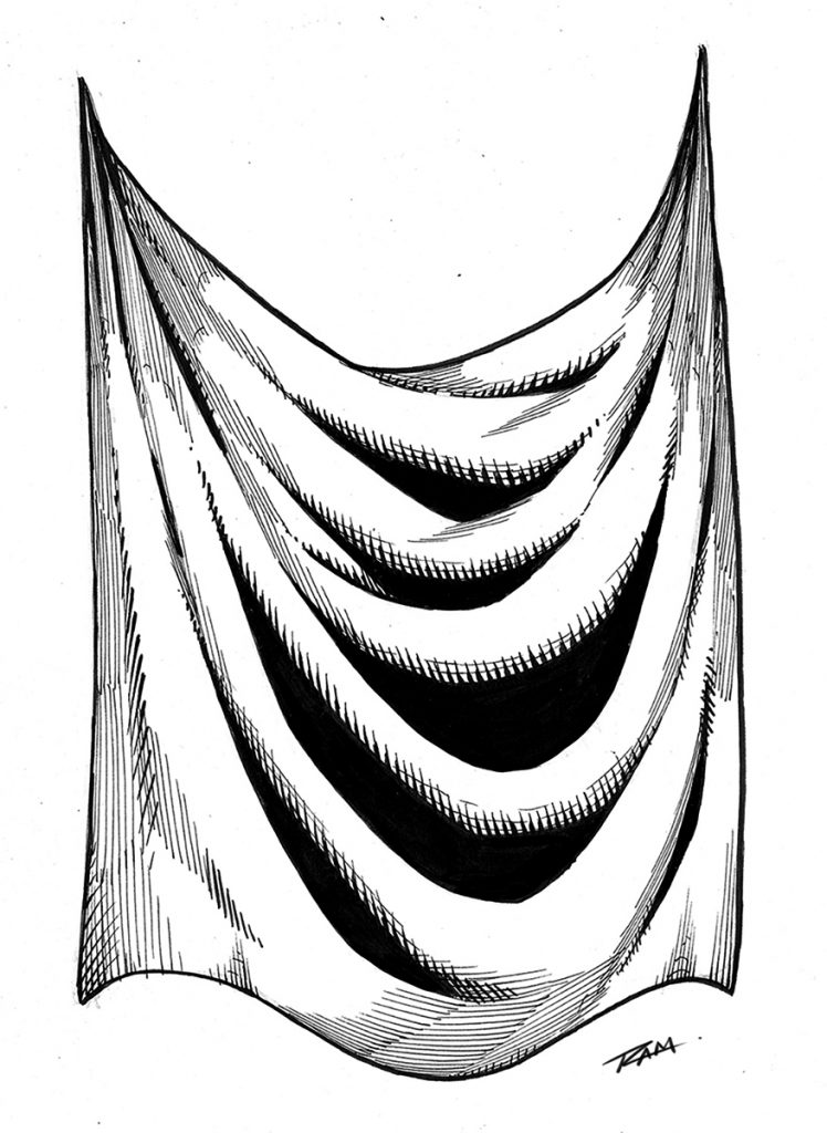 Cross hatching - Drapery 